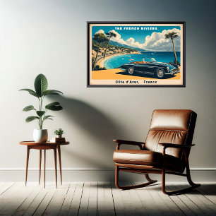 Póster Descubra el Viaje de la Riviera Francesa