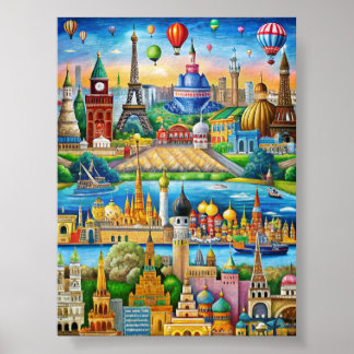 Póster Descubra la belleza de la diversidad cultural