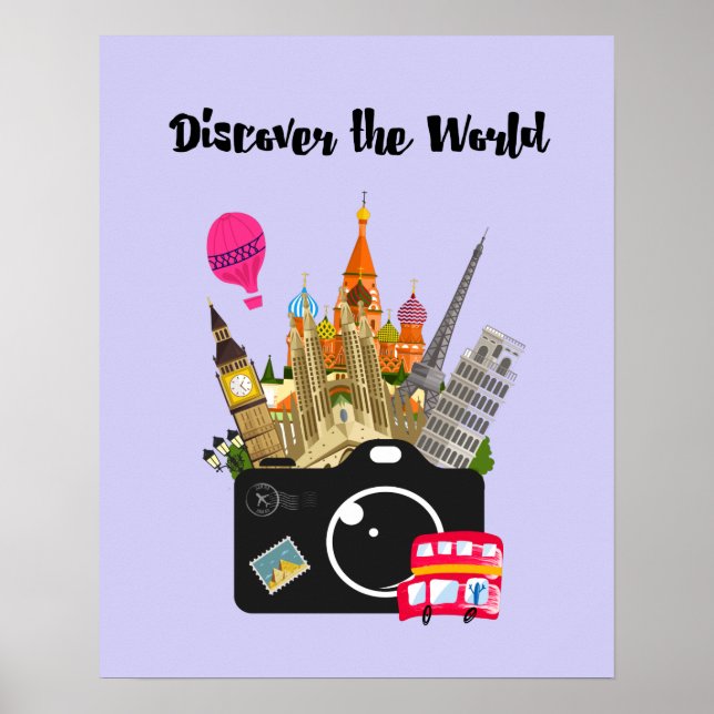 Póster Descubra los monumentos europeos mundiales con cám (Frente)