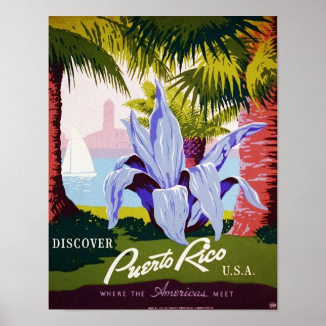 Póster Descubre Puerto Rico (Frente)