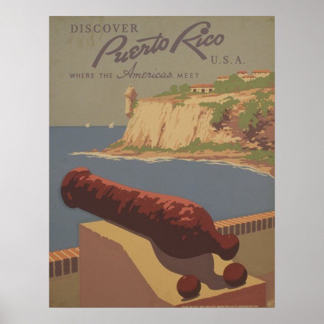 Póster Descubre Puerto Rico (Frente)