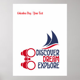 Póster Descubre sueño explora editable
