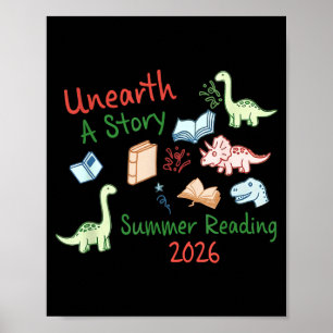 Póster Descubre una historia verano lectura 2026 adorable