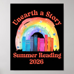 Póster Descubre una historia verano lectura 2026 libro bi