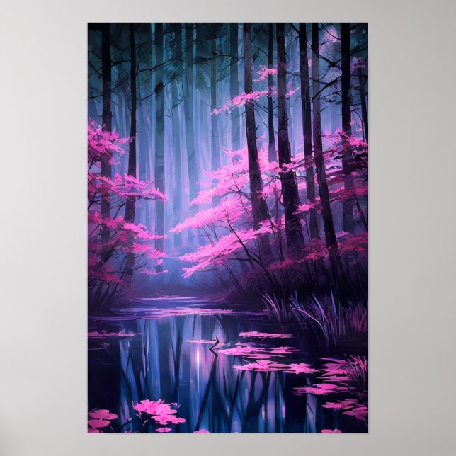 Póster Descubriendo el esplendor oculto de la flora rosa (Frente)