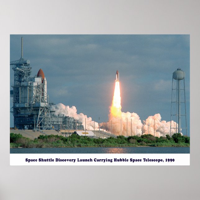 Póster Descubrimiento con telescopio Hubble 1990 (Frente)