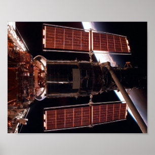 Póster Descubrimiento del lanzadera espacial acoplado con
