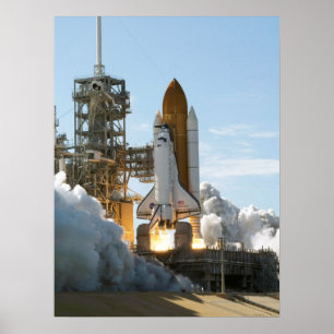 Póster Descubrimiento del lanzador espacial