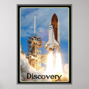 Póster Descubrimiento del lanzador espacial