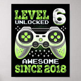 Póster Desde 2018 Video Divertido de Juegos 6º Cumpleaños