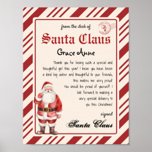 Póster Desde el escritorio de Santa Claus Telegram Santa 