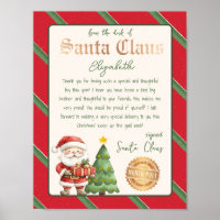 Desde el escritorio de Santa Claus Tree Santa Lett