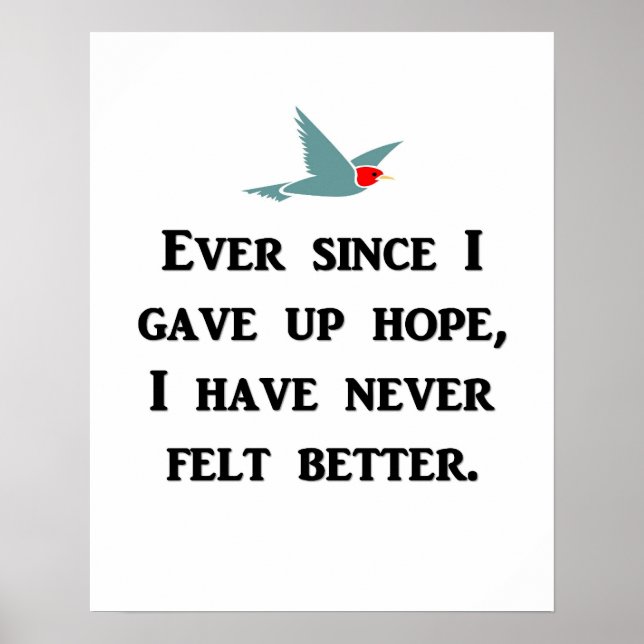 Póster desde entonces he renunciado a la esperanza que nu (Frente)