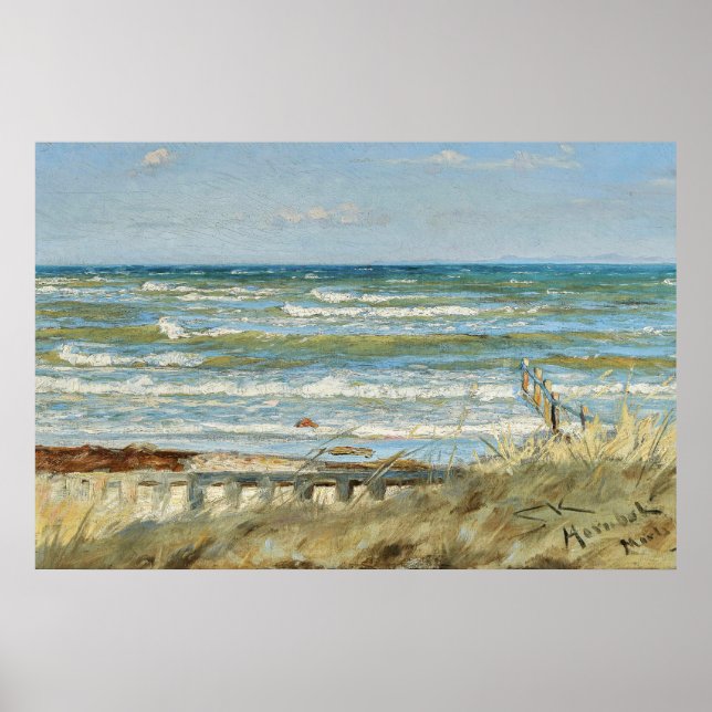 Póster Desde la playa de Hornbæk, PS Kroyer (Frente)