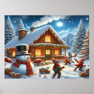Póster Deseamos una feliz navidad - O22