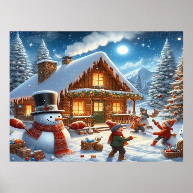 Póster Deseamos una feliz navidad - O22 (Frente)