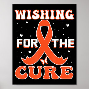 Póster Deseando Concienciación Sobre El Cáncer De La Leuc