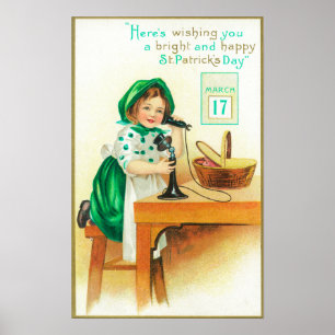 Póster Deseándole un St Patrick brillante y feliz