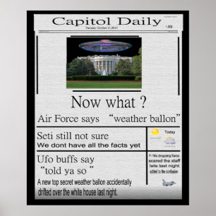 Póster Desembarco de UFO White House