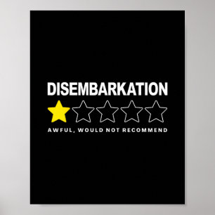 Póster Desembarco Terrible No Recomiendo Crucero