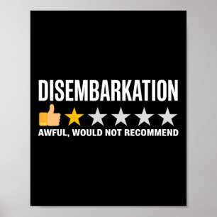 Póster Desembarco Terrible No Recomiendo Divertido Crucer