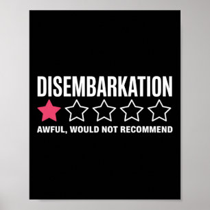 Póster Desembarco Terrible No Recomiendo Divertido Crucer