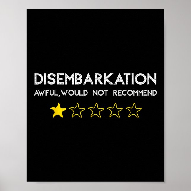 Póster Desembarkation Awful No Recomendaría Funny Cru (Frente)