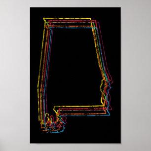Póster desenfoque del orgullo de alabama