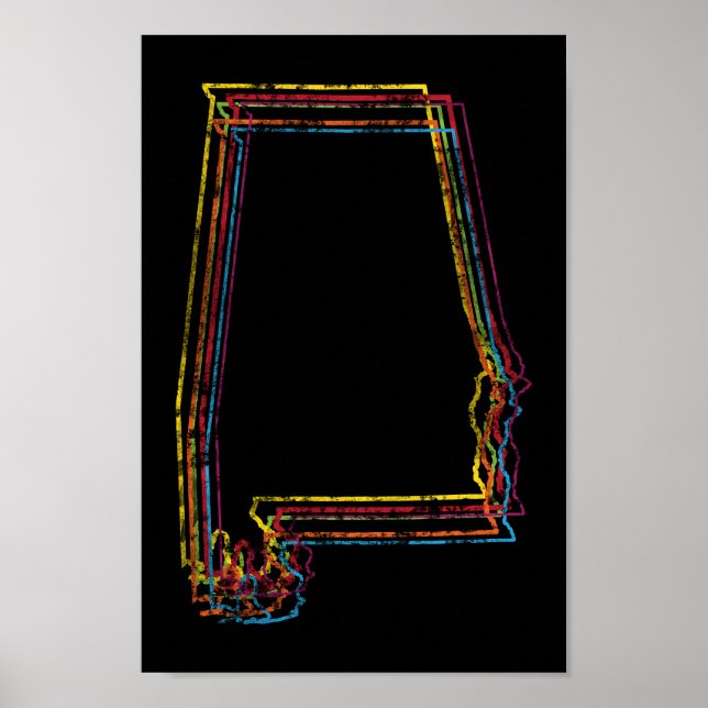 Póster desenfoque del orgullo de alabama (Frente)