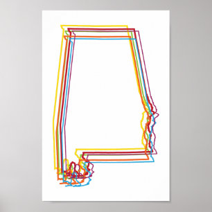 Póster desenfoque del orgullo de alabama