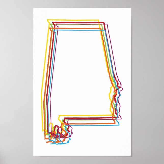 Póster desenfoque del orgullo de alabama (Frente)