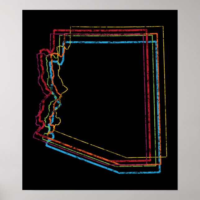 Póster desenfoque del orgullo de arizona (Frente)