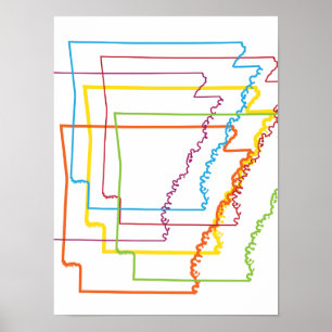 Póster desenfoque del orgullo de arkansas