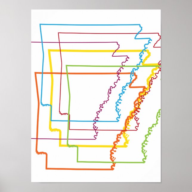 Póster desenfoque del orgullo de arkansas (Frente)