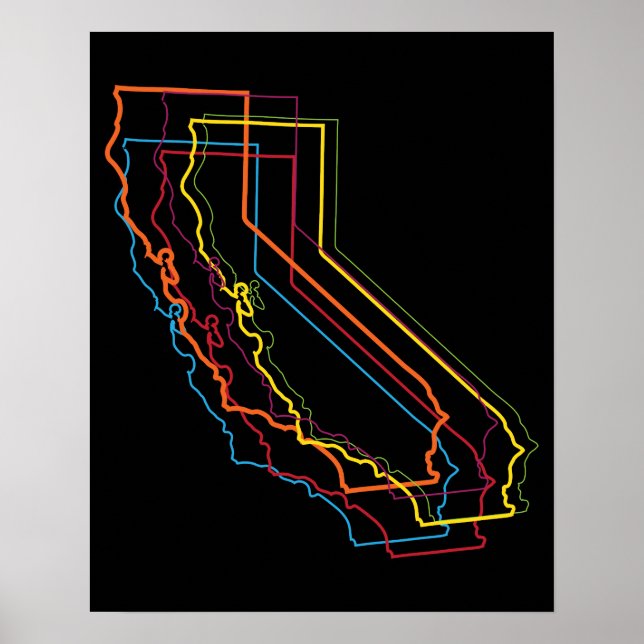 Póster desenfoque del orgullo de california (Frente)