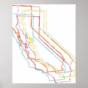 Póster desenfoque del orgullo de california