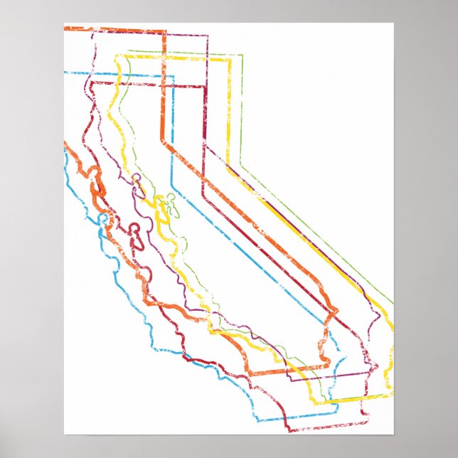 Póster desenfoque del orgullo de california (Frente)