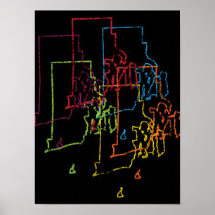 Póster desenfoque del orgullo de la isla de rhode