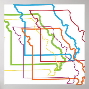 Póster desenfoque del orgullo de missouri