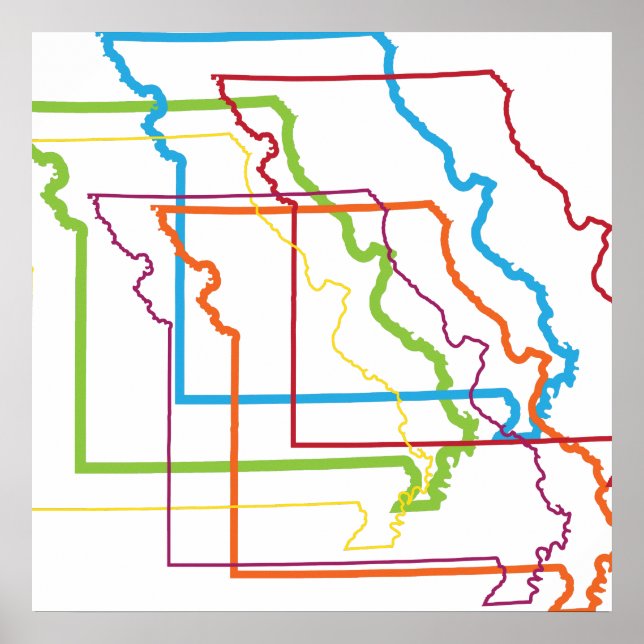 Póster desenfoque del orgullo de missouri (Frente)