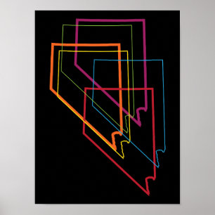 Póster desenfoque del orgullo de nevada
