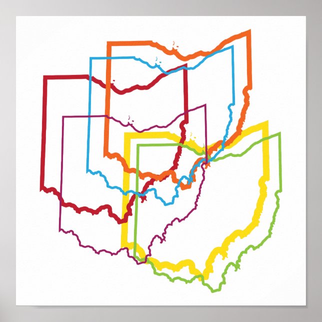 Póster desenfoque del orgullo de ohio (Frente)