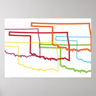 Póster desenfoque del orgullo de oklahoma