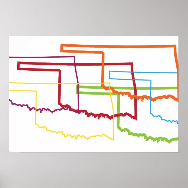 Póster desenfoque del orgullo de oklahoma (Frente)