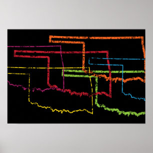 Póster desenfoque del orgullo de oklahoma