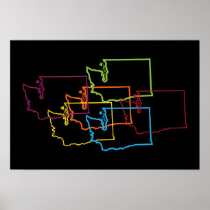 Póster desenfoque del orgullo de washington