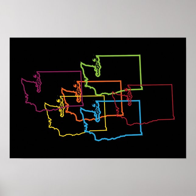 Póster desenfoque del orgullo de washington (Frente)