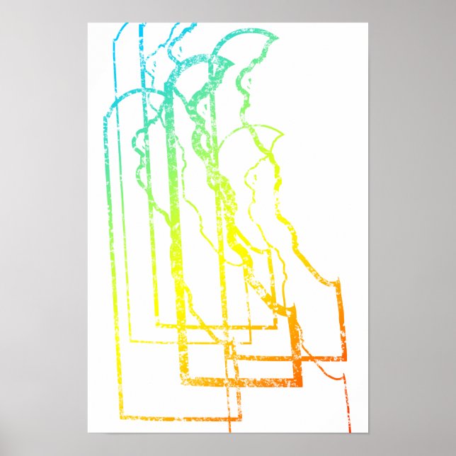 Póster desenfoque del orgullo delaware (Frente)