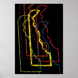 Póster desenfoque del orgullo delaware