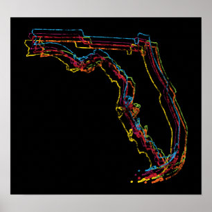 Póster desenfoque del orgullo florida